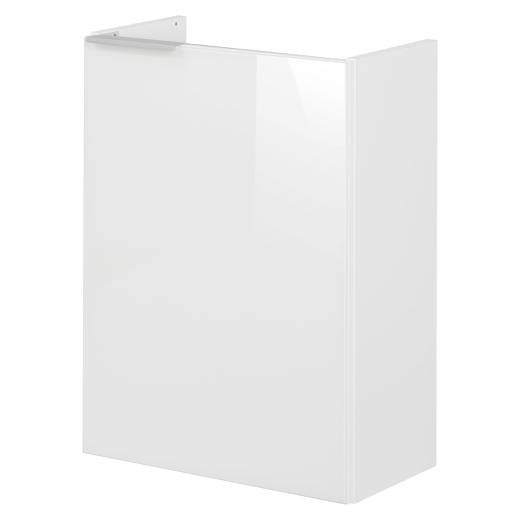 SBC Beckenunterschrank 45 - Glasfront Weiß - Korpus Weiß matt - Rechtsanschlag SBC Beckenunterschrank 45 - Glasfront Weiß - Korpus Weiß matt - Rechtsanschlag