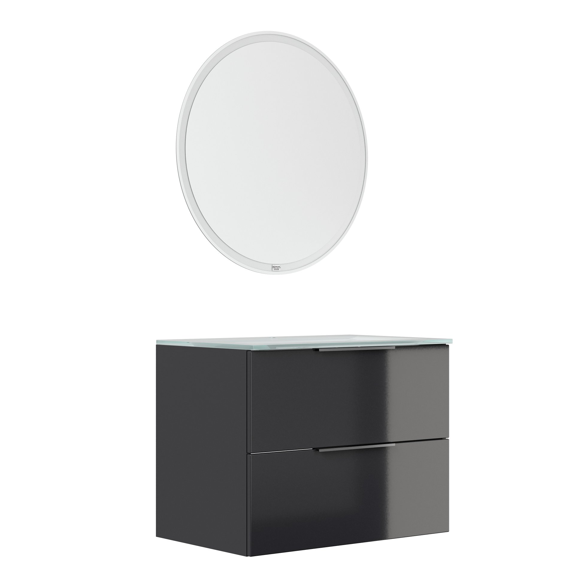 Set Luna - Anthrazit 80 x 62 x 50 cm