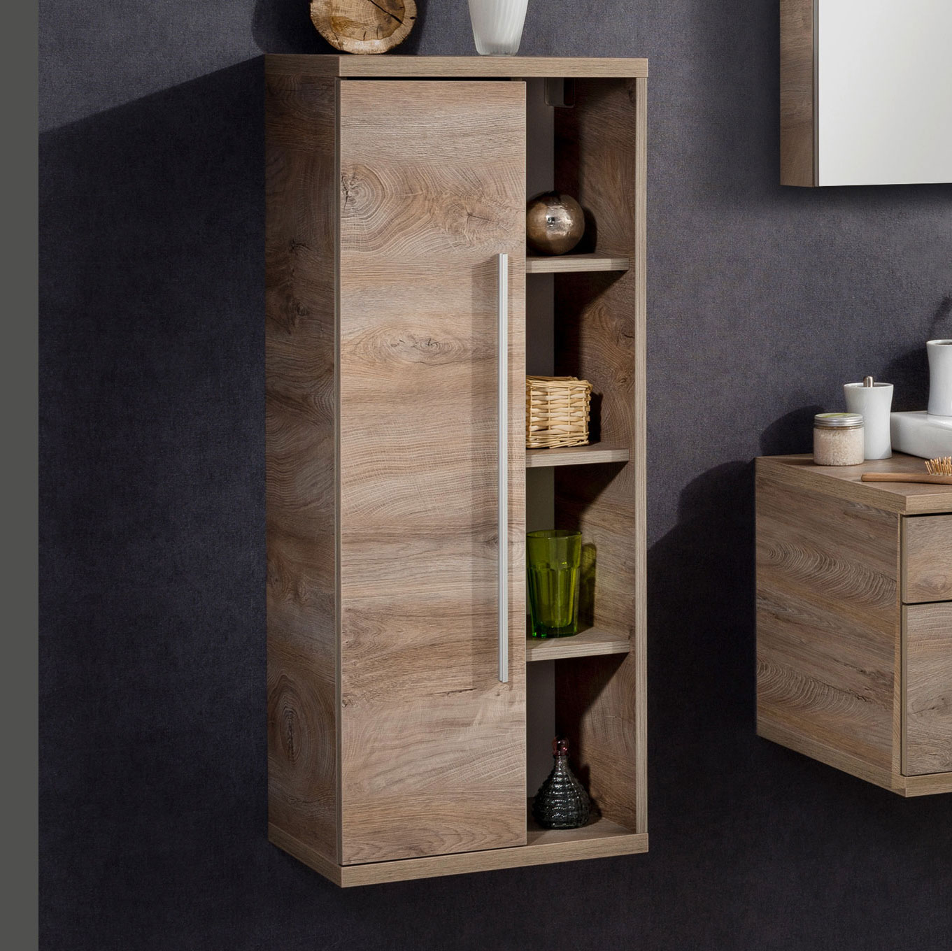 Stanford Midischrank - Nature Oak - links Stanford Midischrank - Nature Oak - links