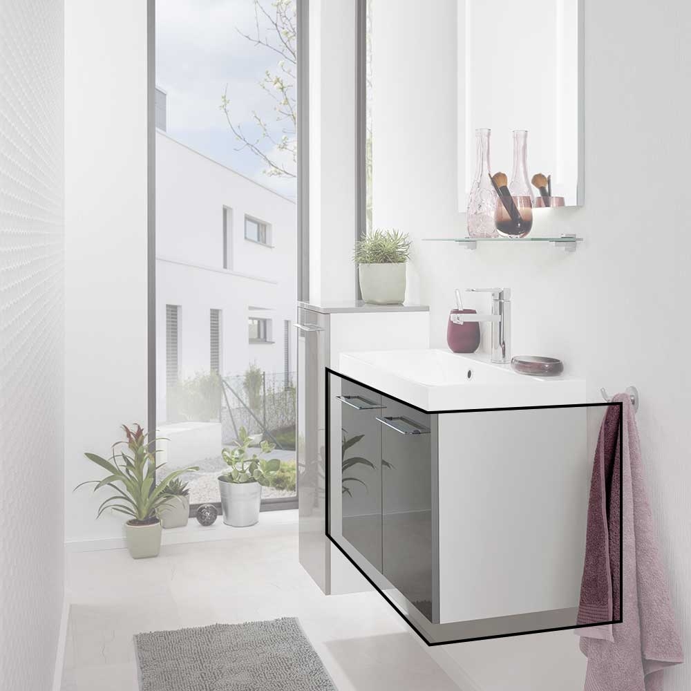 Lima Waschtischunterschrank 60cm Korpusfarbe: Steinesche Frontfarbe: Steinesche