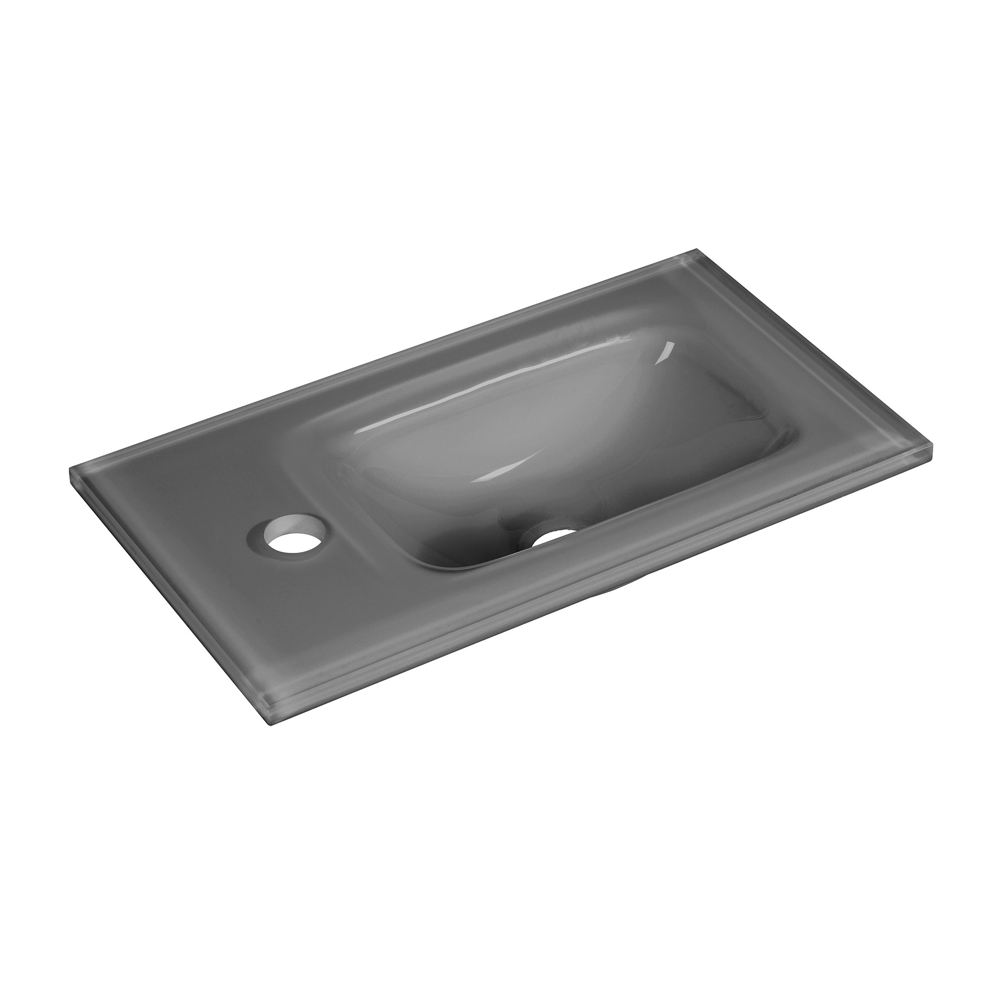 Gäste-WC Glasbecken grau Gäste-WC Glasbecken grau