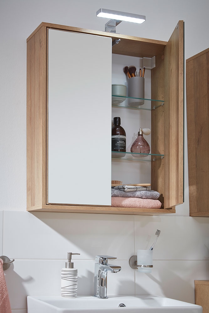 FACKELMANN Finn Spiegelschrank 60cm - Ast-Eiche