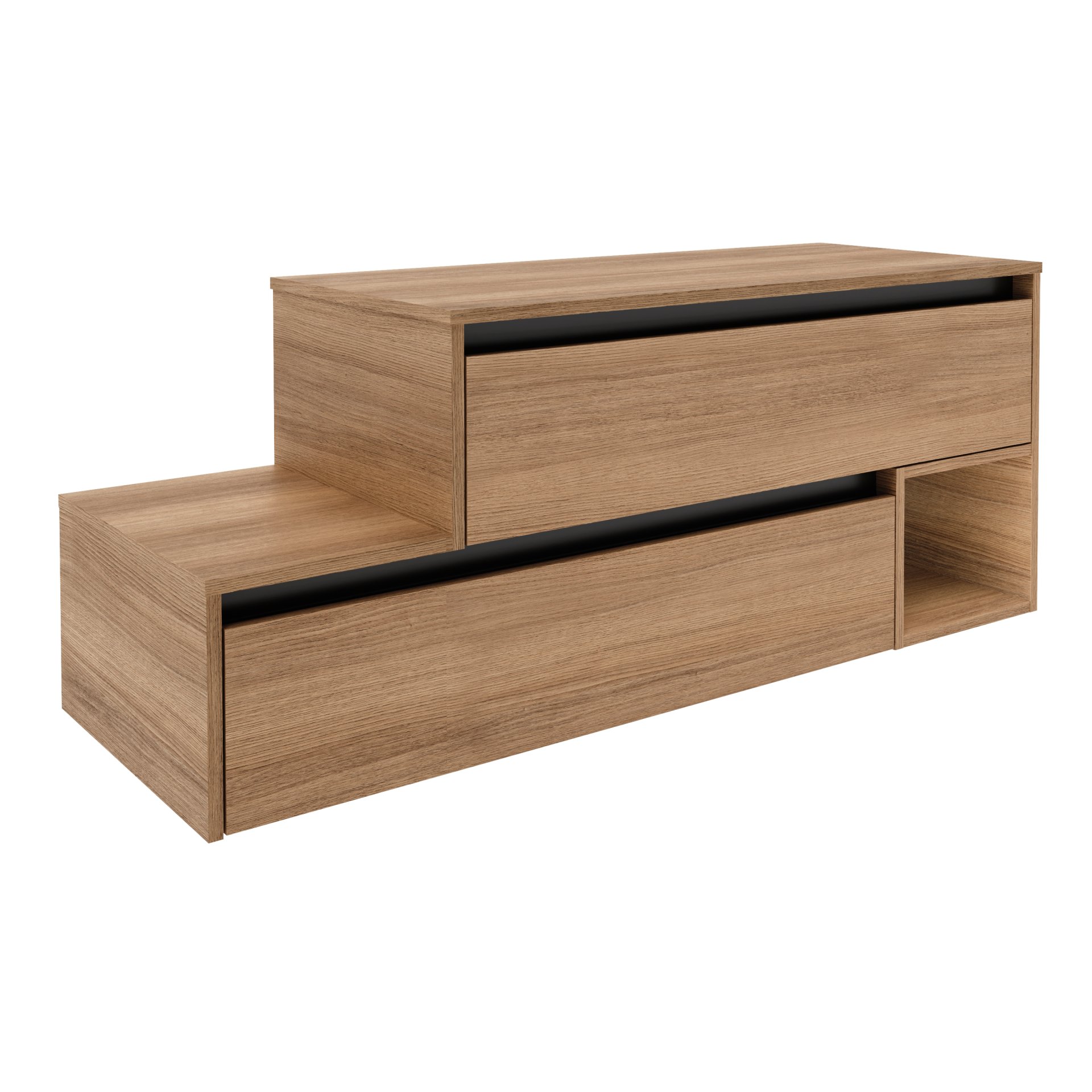 VITA L-Waschtisch-Unterschrank mit Adeckplatte