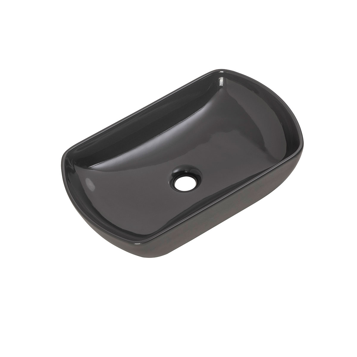Keramik Aufsatzbecken oval grau Keramik Aufsatzbecken oval grau