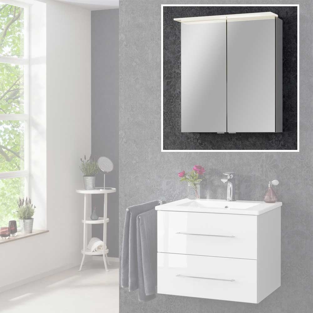 B.perfekt Spiegelschrank 60cm - Weiß
