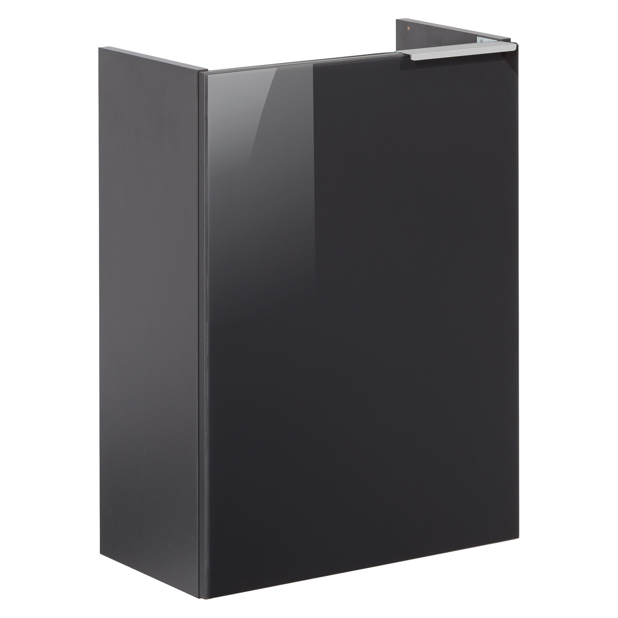 SBC Beckenunterschrank 45 - Glasfront Anthrazit - Korpus Anthrazit matt - Linksanschlag SBC Beckenunterschrank 45 - Glasfront Anthrazit - Korpus Anthrazit matt - Linksanschlag