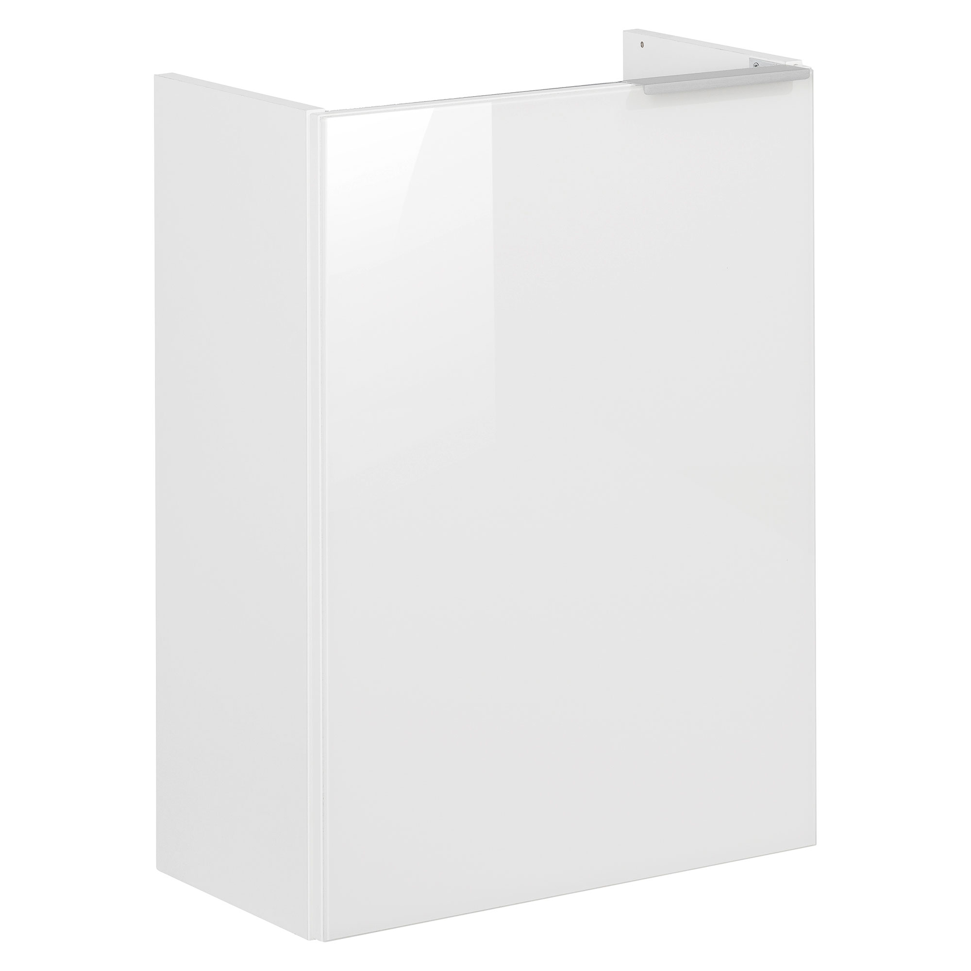 SBC Beckenunterschrank 45 - Glasfront Weiß - Korpus Weiß matt - Linksanschlag SBC Beckenunterschrank 45 - Glasfront Weiß - Korpus Weiß matt - Linksanschlag