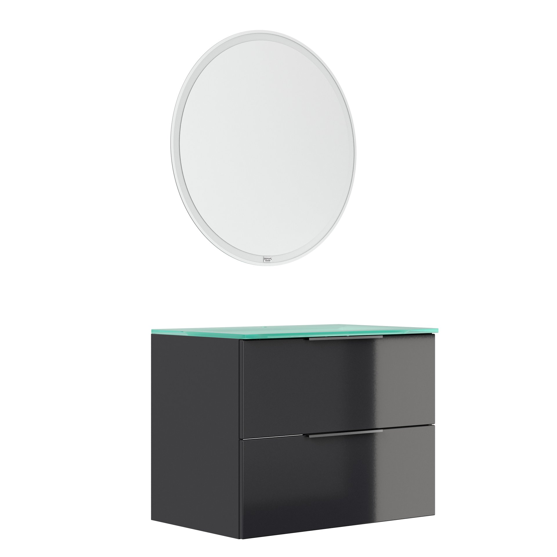 Set Luna - Anthrazit 80 x 62 x 50 cm