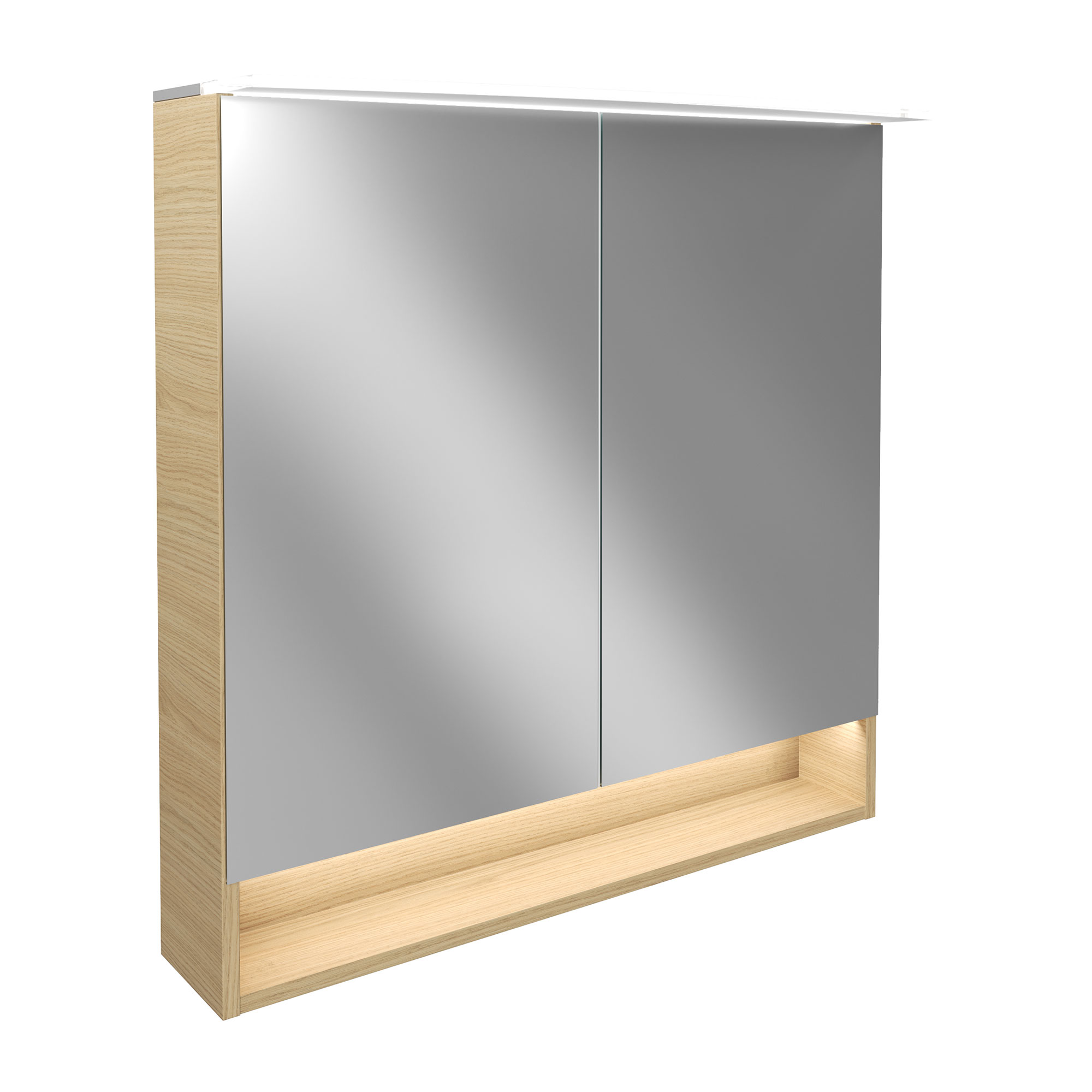 B.Style LED Spiegelschrank 80 cm Korpusfarbe: Sandeiche B.Style LED Spiegelschrank 80 cm Korpusfarbe: Sandeiche