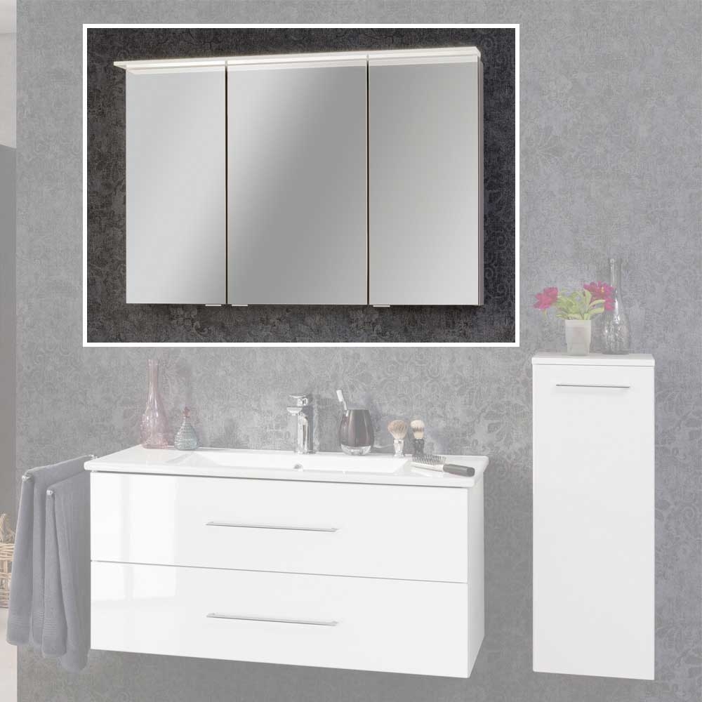 B.perfekt Spiegelschrank 100cm - Weiß